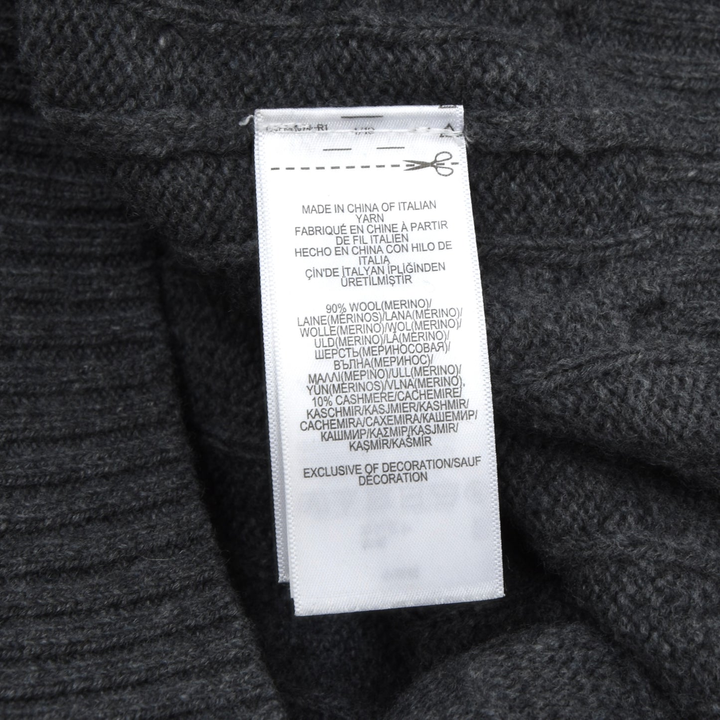 Polo Ralph Lauren Wool-Cashmere Cableknit Sweater Size XXL - Grey