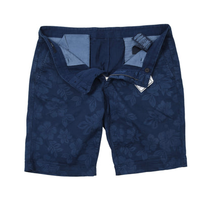 Hackett London Cotton Shorts Size 33 - Blue Hibiscus