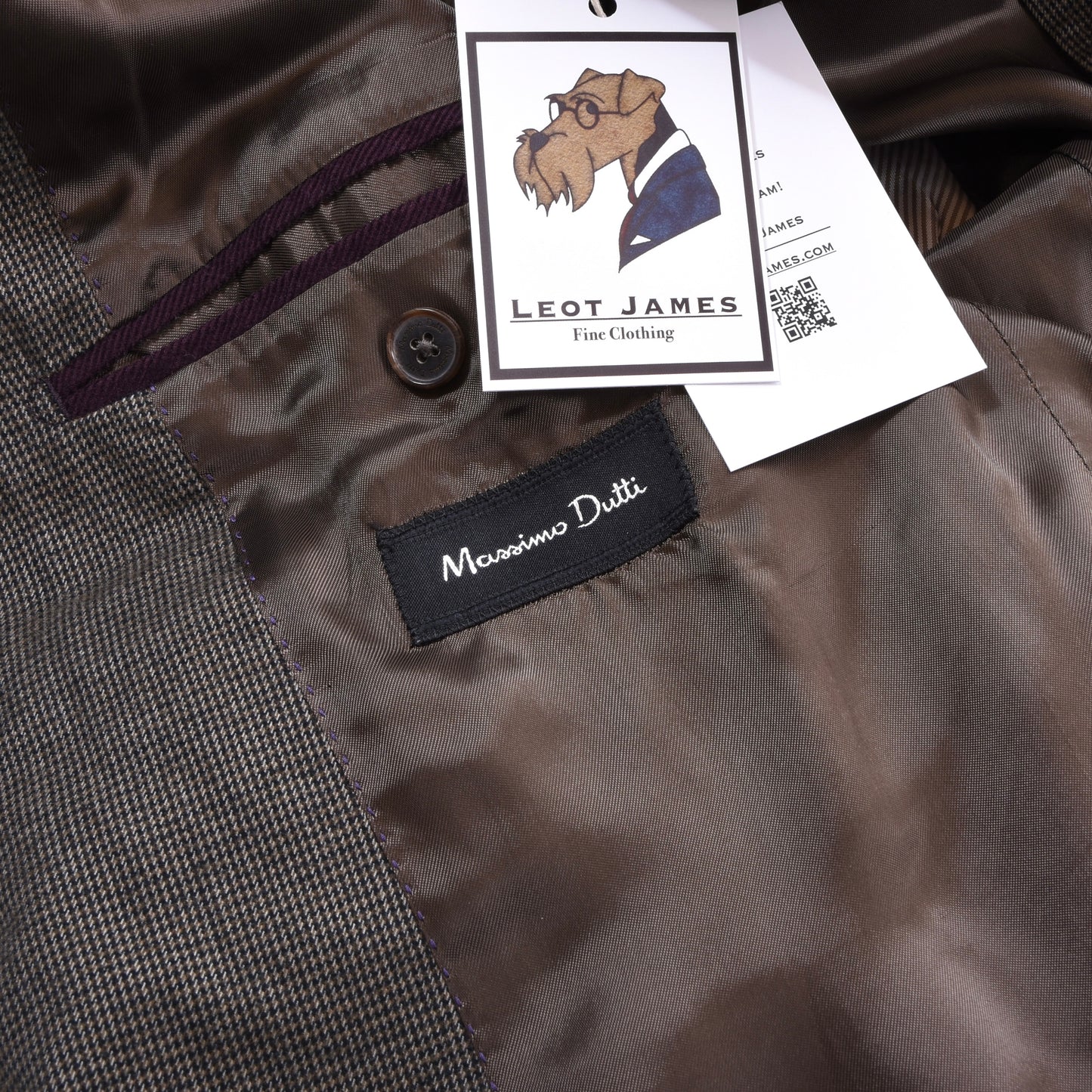 Massimo Dutti Cotton Jacket Size 56 ca. 60.5cm - Brown