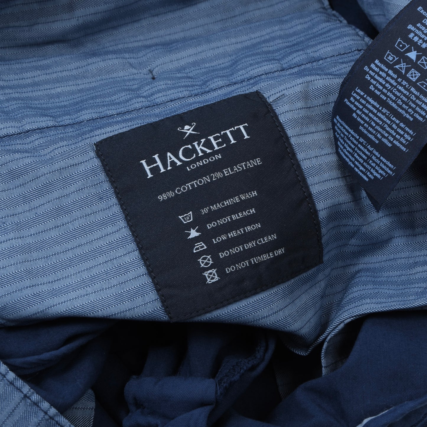 Hackett London Cotton Shorts Size 33 - Blue Hibiscus