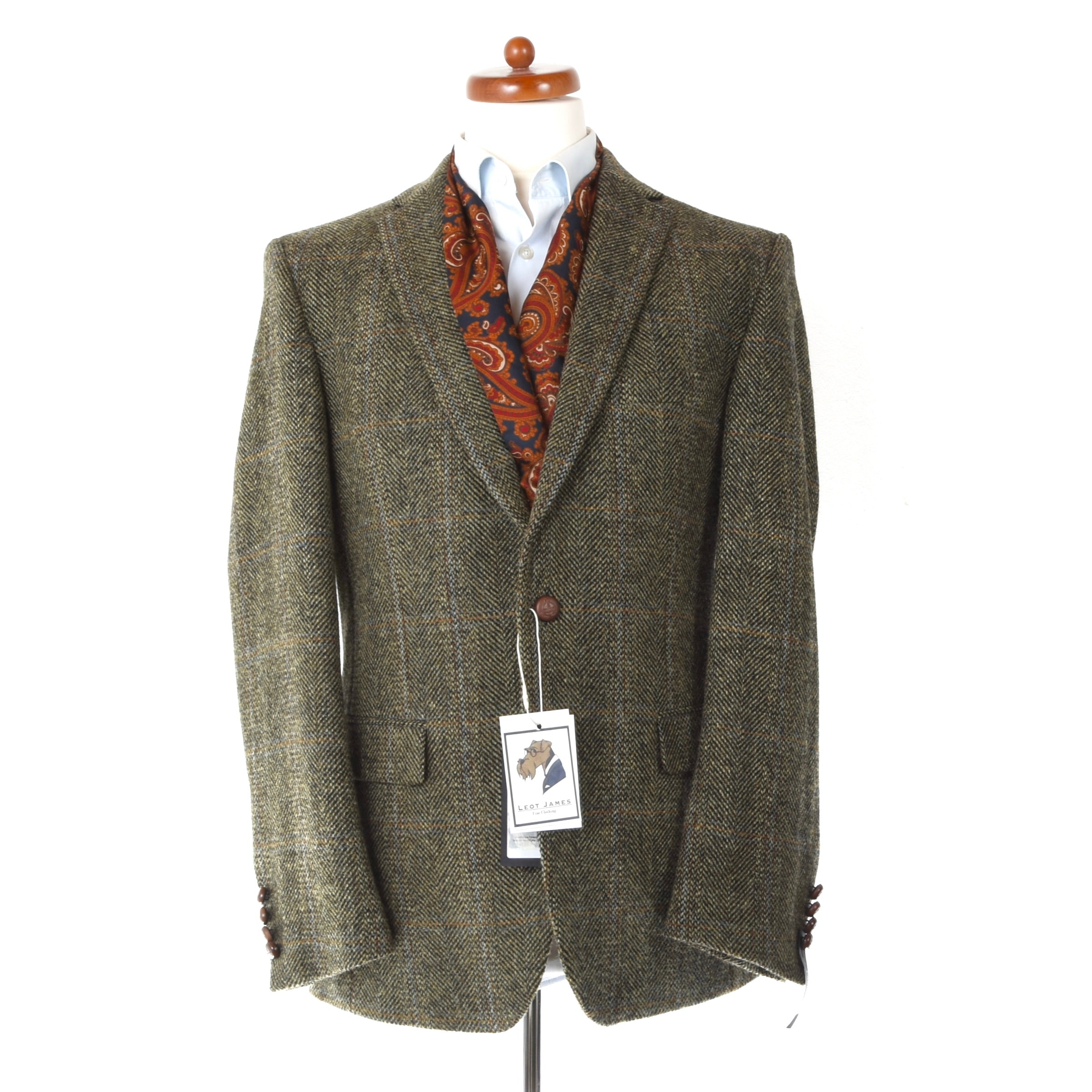 NWT Carl Gross Harris Tweed Jacket Size 50 Leot James