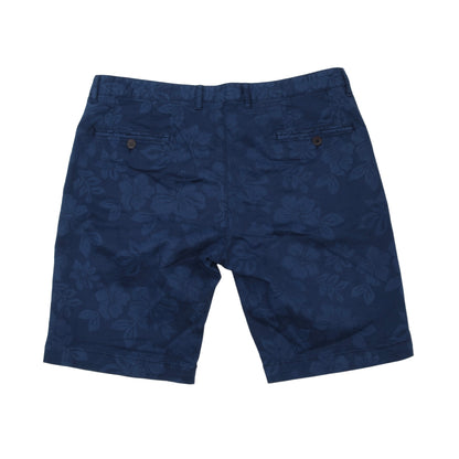 Hackett London Cotton Shorts Size 33 - Blue Hibiscus