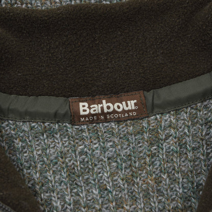 Barbour D1028 1/4 Zip Wool Sweater Size M Chest ca. 52cm - Green