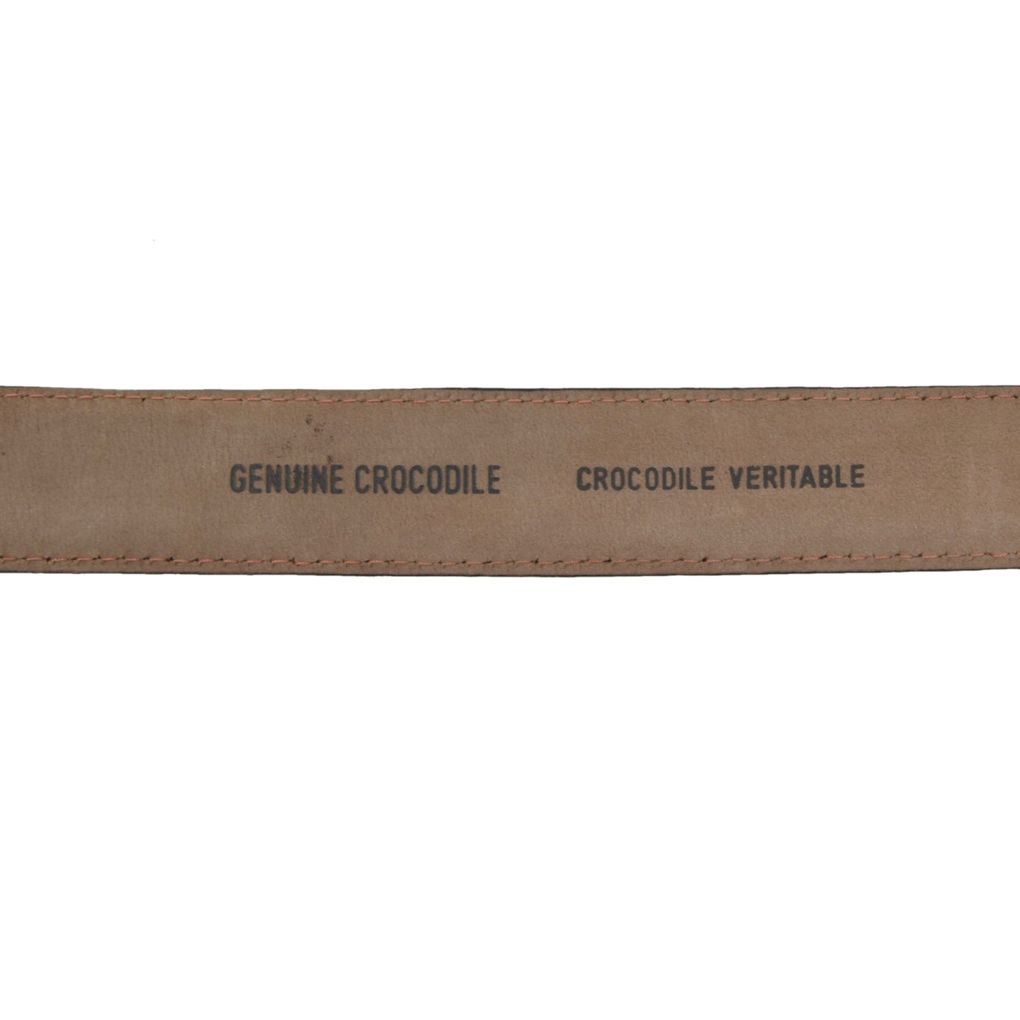 Genuine Crocodile Belt Size 130 Length ca. 125.5cm - Brown