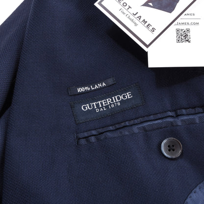 Gutteridge Anzug, 100 % Wolle, 1/4 gefüttert, Größe 48, Brustumfang ca. 50 cm, Marineblau