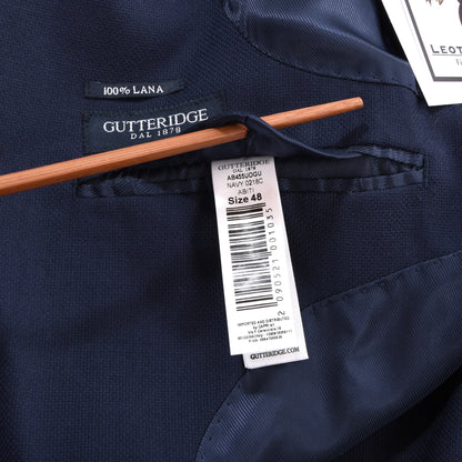 Gutteridge Anzug, 100 % Wolle, 1/4 gefüttert, Größe 48, Brustumfang ca. 50 cm, Marineblau