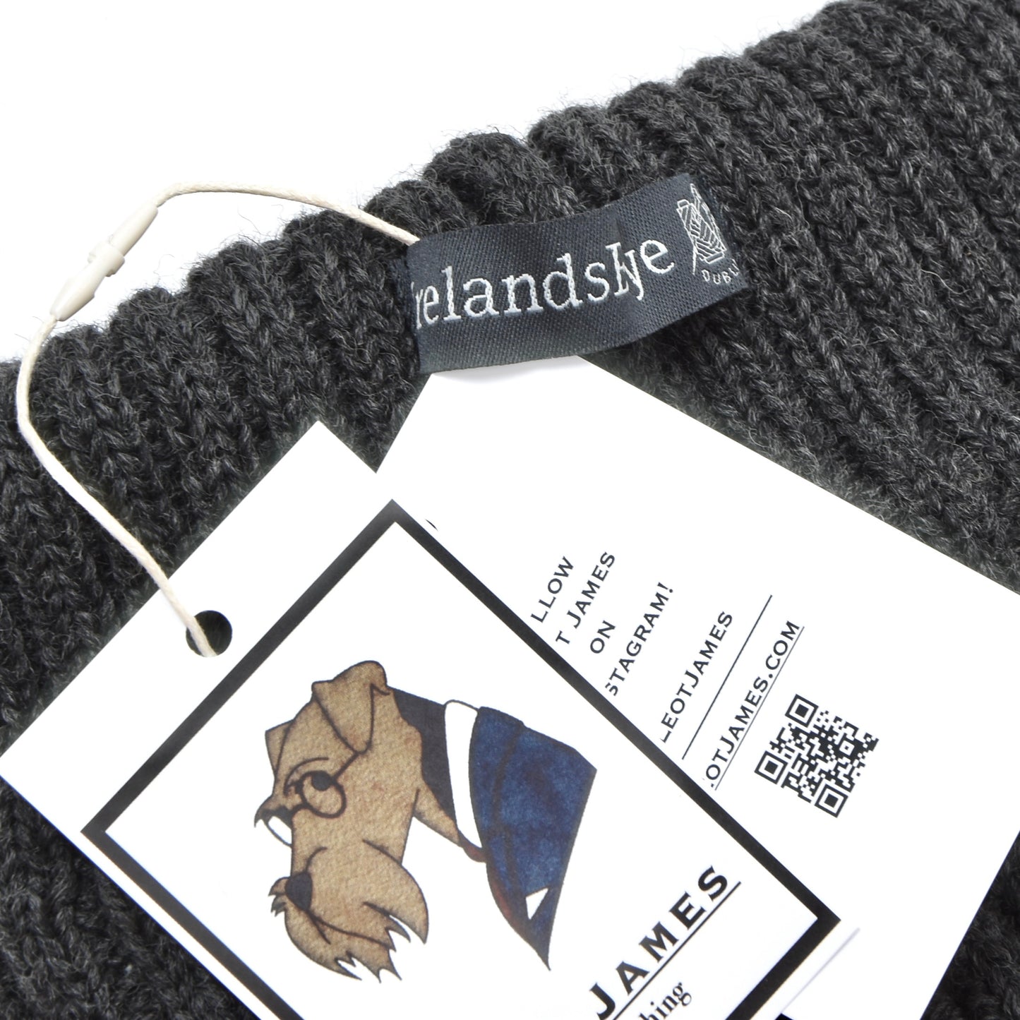 IrelandsEye 100% Wool Beanie/Stocking Hat - Grey