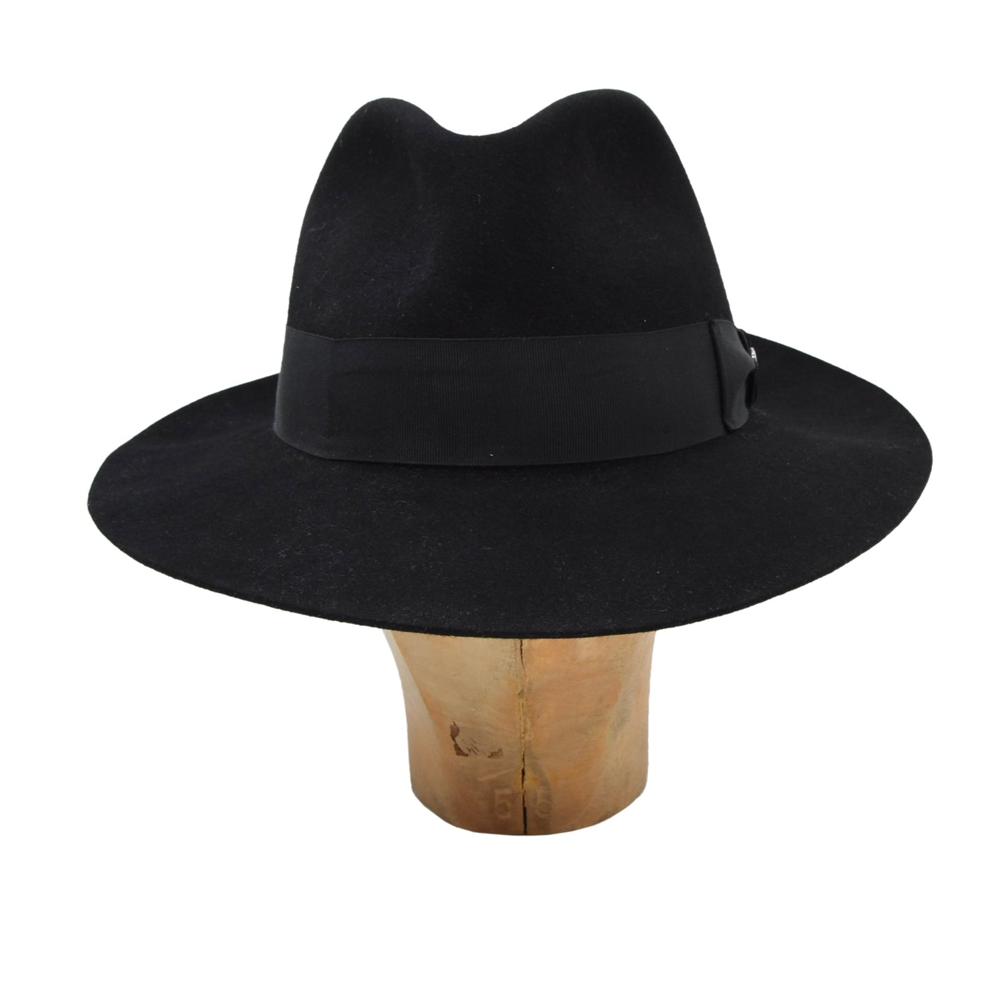 Mayser Fur Felt Unlined Hat Size 58 ca. 6.5cm Brim - Black
