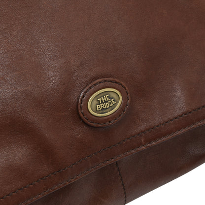 The Bridge Leather Messenger Bag Width ca. 31cm - Brown