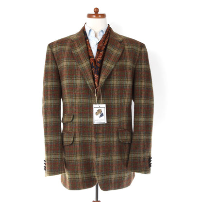 Mark Stephen Marengo London Harris Tweed Wool Jacket Size 58 - Plaid