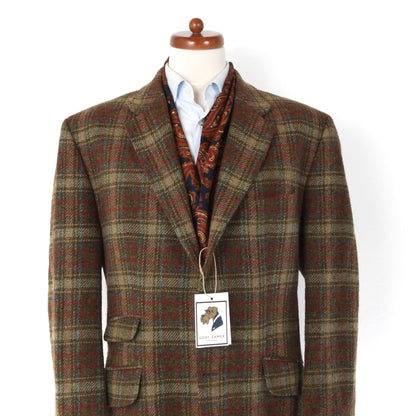 Mark Stephen Marengo London Harris Tweed Wool Jacket Size 58 - Plaid