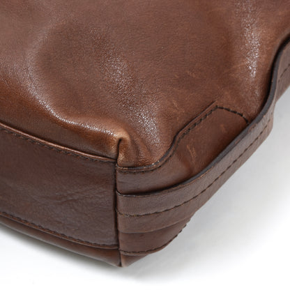 The Bridge Leather Messenger Bag Width ca. 31cm - Brown