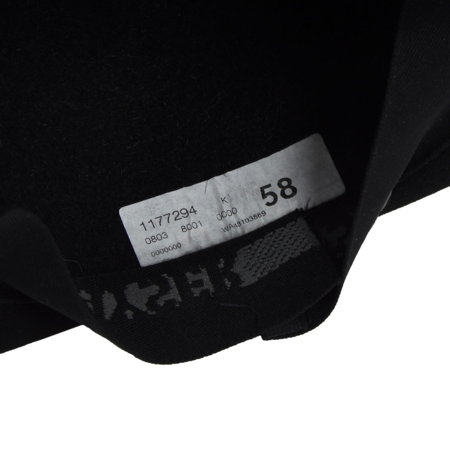 Mayser Fur Felt Unlined Hat Size 58 ca. 6.5cm Brim - Black