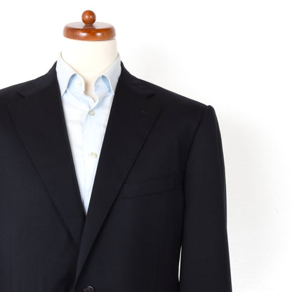 Corneliani 17.75 Microns Wool Suit Size 56 - Navy Blue