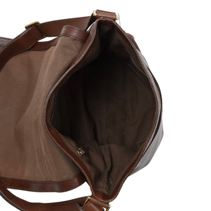 The Bridge Leather Messenger Bag Width ca. 31cm - Brown