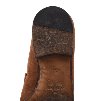 Gucci Horsebit Suede Loafers Size 42E - Tobacco Brown