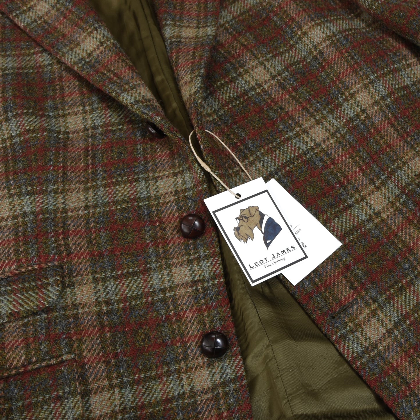 Mark Stephen Marengo London Harris Tweed Wool Jacket Size 58 - Plaid