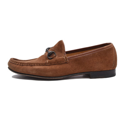 Gucci Horsebit Suede Loafers Size 42E - Tobacco Brown