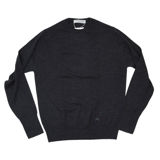 Vintage Burberrys Crew Neck Wool Sweater Size 38"/97cm ca. 53.5cm - Grey