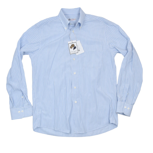 Thomas Mason Striped Shirt Chest ca. 55.5cm - Blue & White Stripes