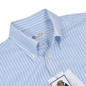 Thomas Mason Striped Shirt Chest ca. 55.5cm - Blue & White Stripes