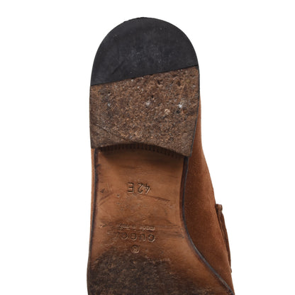 Gucci Horsebit Suede Loafers Size 42E - Tobacco Brown