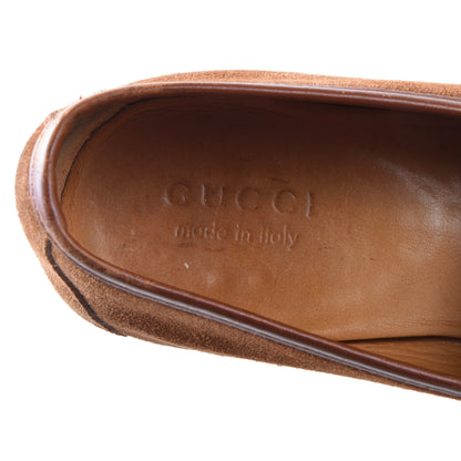 Gucci Horsebit Suede Loafers Size 42E - Tobacco Brown