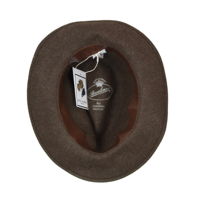 Borsalino Unlined Felt Hat 6cm Brim Size 59 - Brown