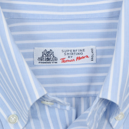 Thomas Mason Striped Shirt Chest ca. 55.5cm - Blue & White Stripes