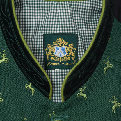 Hammerschmid Linen Vest/Trachtengilet Chest ca. 49.5cm - Green