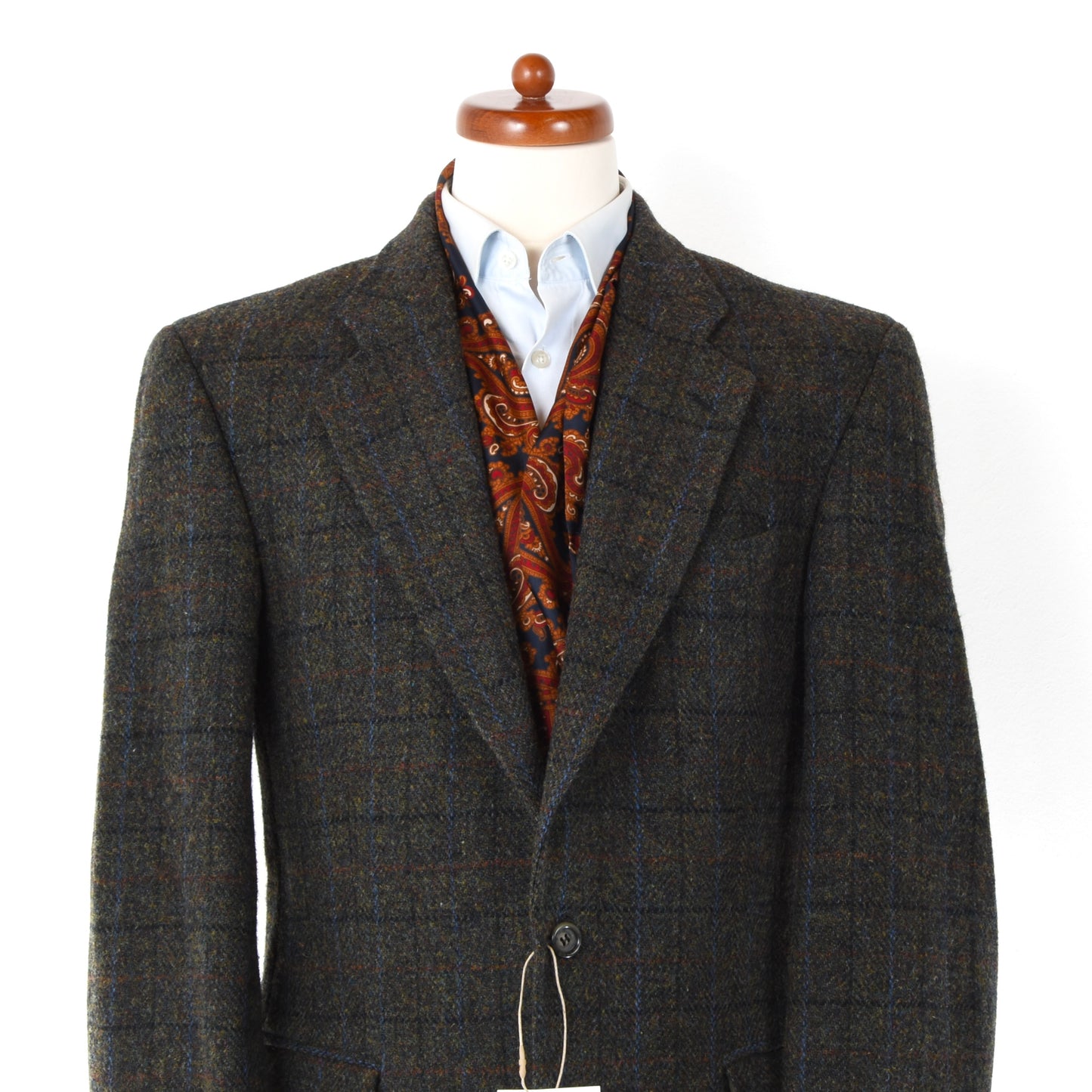 Harris Tweed Jacket ca. 55cm Chest - Green Windowpane