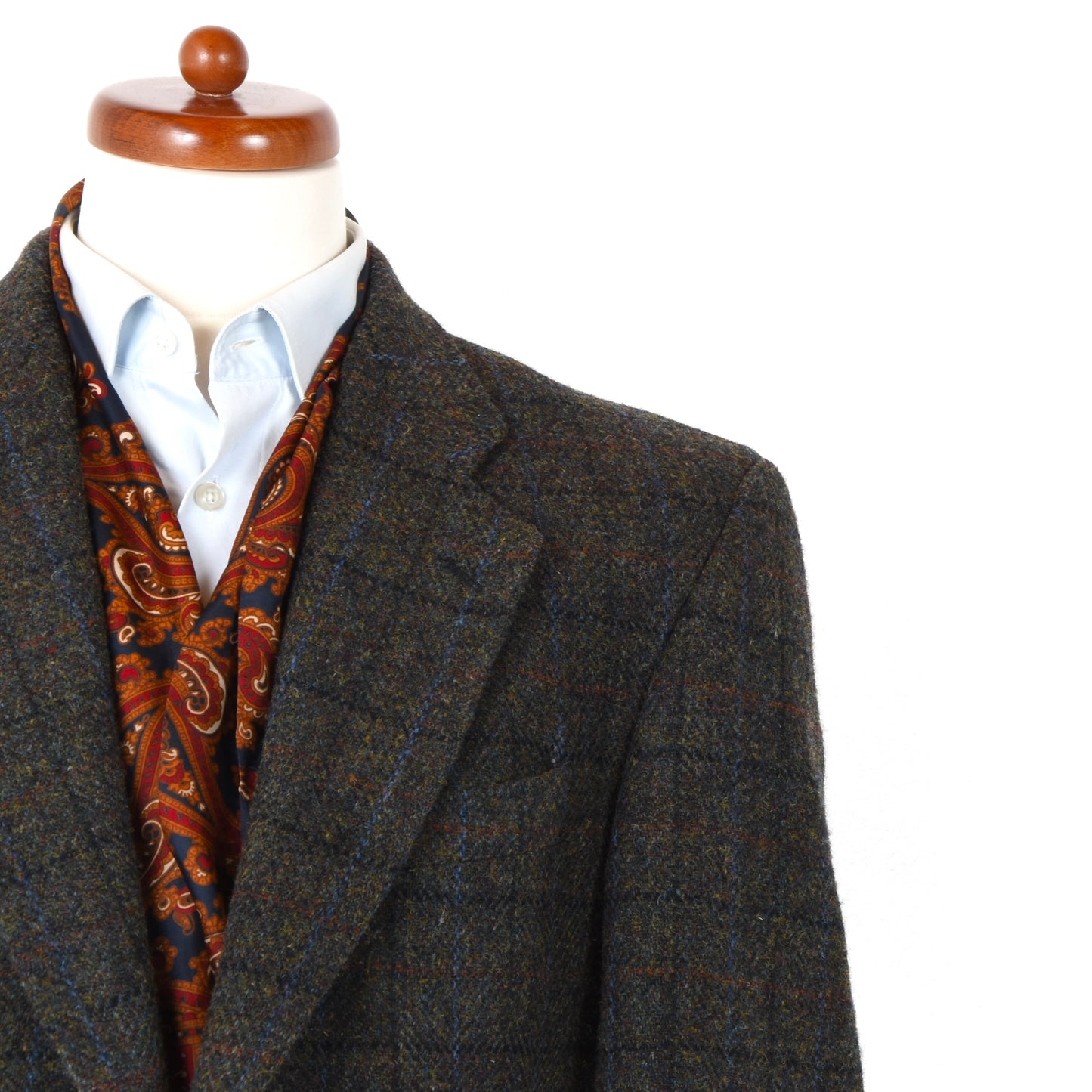 Harris Tweed Jacket ca. 55cm Chest - Green Windowpane