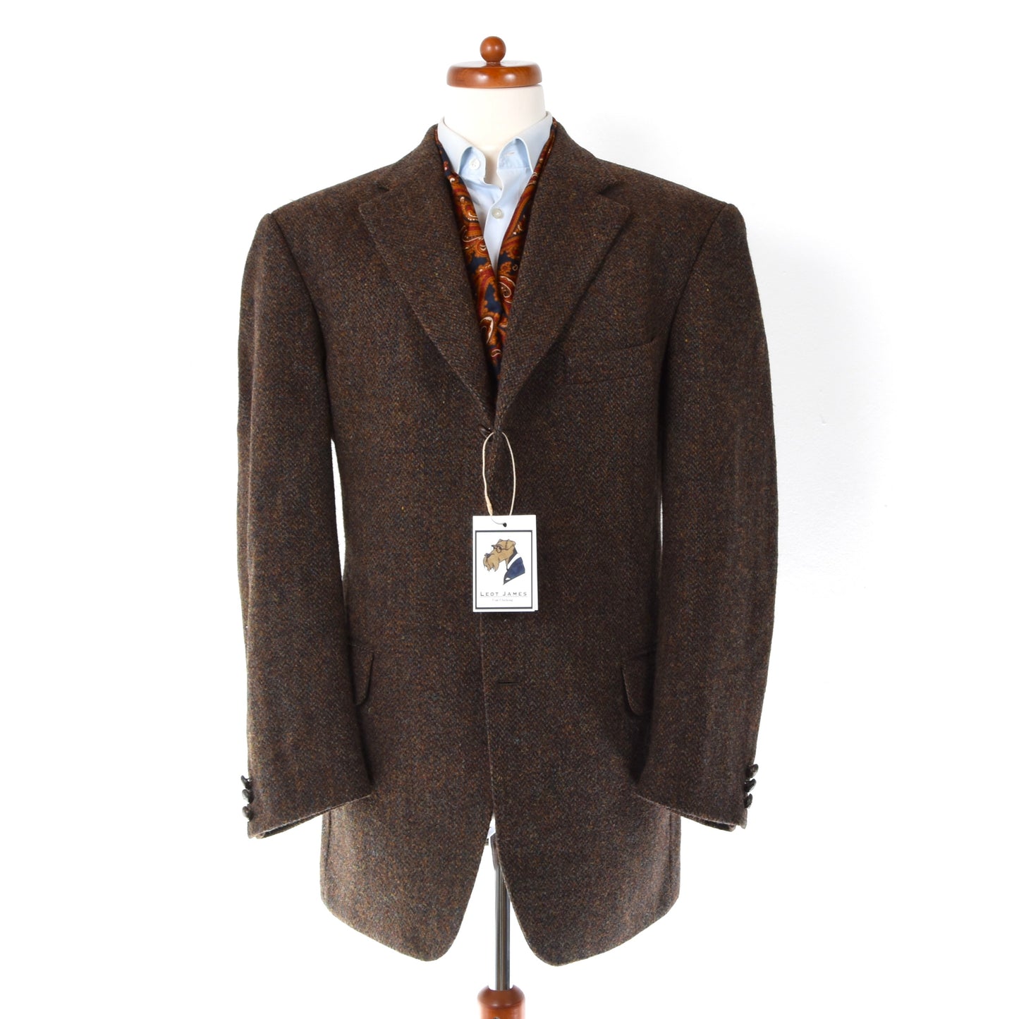 Atelier Torino Harris Tweed Wool Jacket Size 106 - Brown