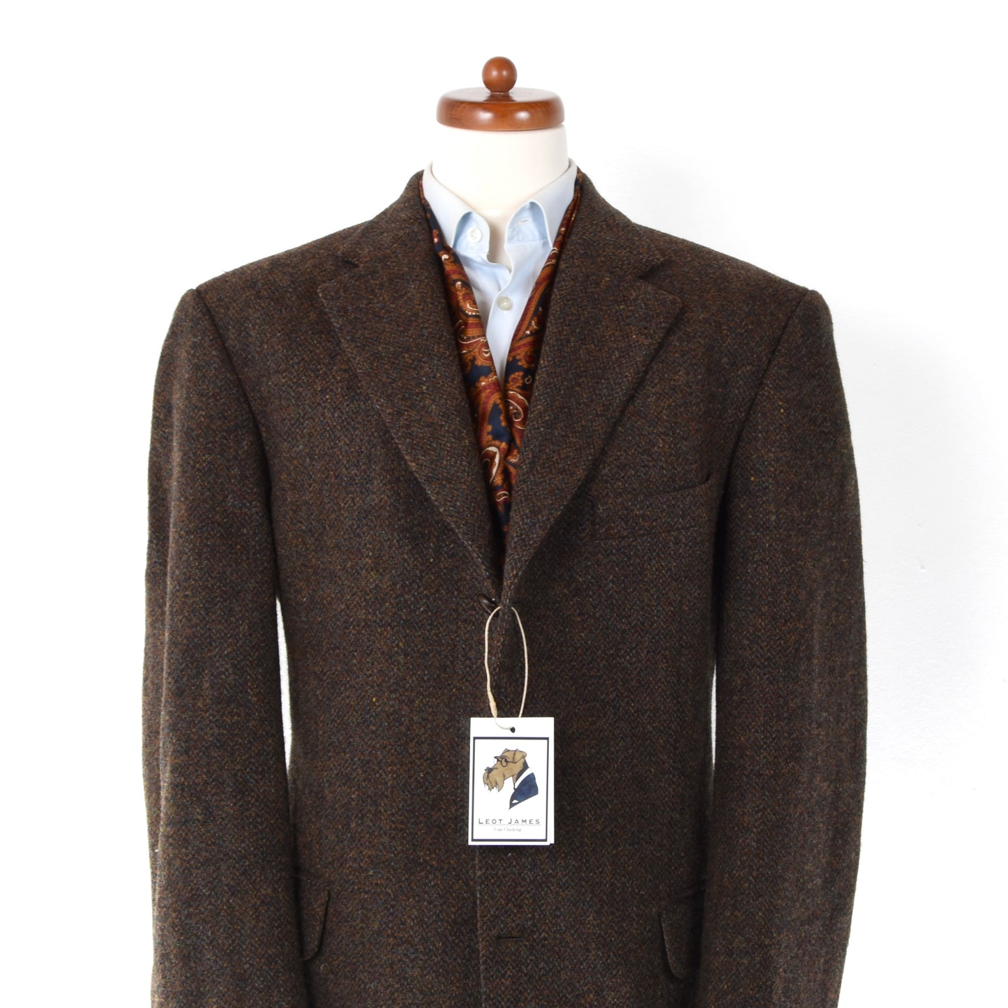 Atelier Torino Harris Tweed Wool Jacket Size 106 - Brown