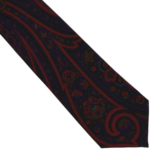 Gentleman Wien Wool Challis Tie - Paisley