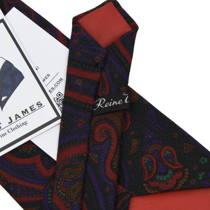 Gentleman Wien Wool Challis Tie - Paisley