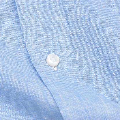 NWD Luigi Borrelli 100% Linen Shirt Size 42 DEFECT - Blue