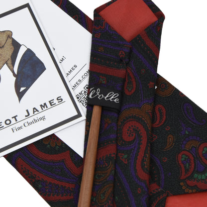 Gentleman Wien Wool Challis Tie - Paisley