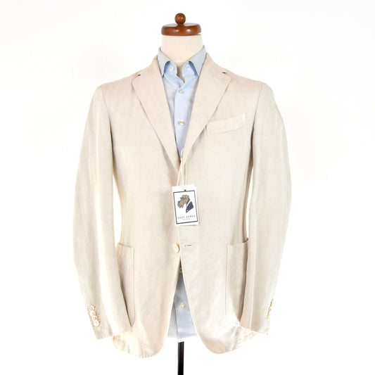 Boglioli COAT Cotton-Linen Jacket Size 48 - Cream