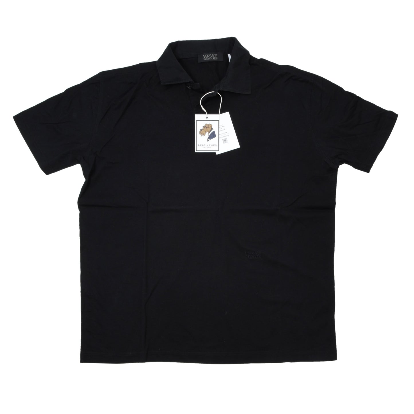 Versace Classic V2 Vintage Polo Shirt Size XL Chest ca. 59.5cm - Black