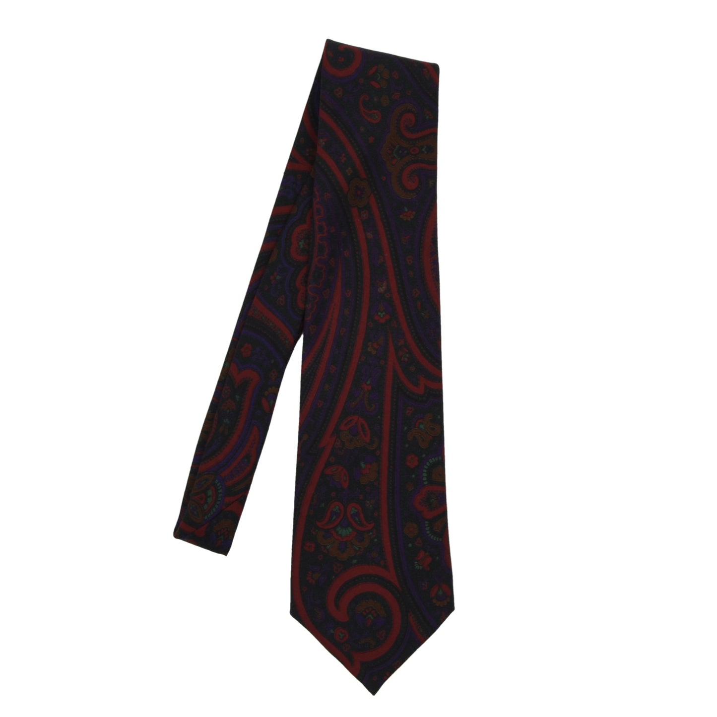 Gentleman Wien Wool Challis Tie - Paisley