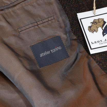 Atelier Torino Harris Tweed Wool Jacket Size 106 - Brown