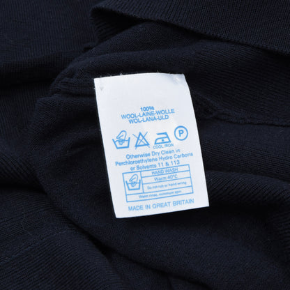Vintage Burberrys Wool Polo Sweater Size L ca. 57.5cm - Navy Blue