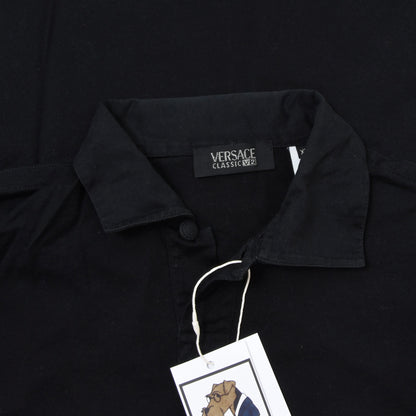 Versace Classic V2 Vintage Polo Shirt Size XL Chest ca. 59.5cm - Black