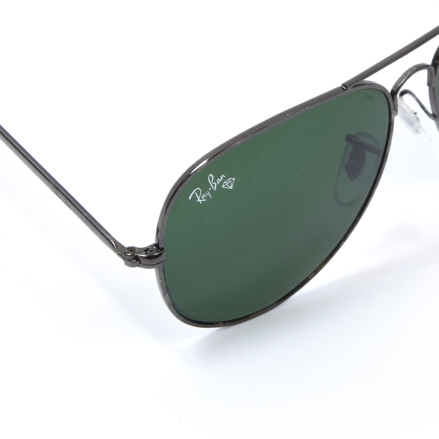 Ray-Ban Mod. RB 3026 Diamond Hard Lenses  Sunglasses - Gunmetal/Green