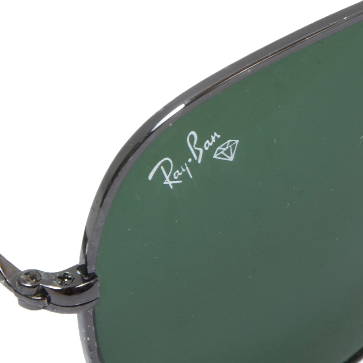 Ray-Ban Mod. RB 3026 Diamond Hard Lenses  Sunglasses - Gunmetal/Green