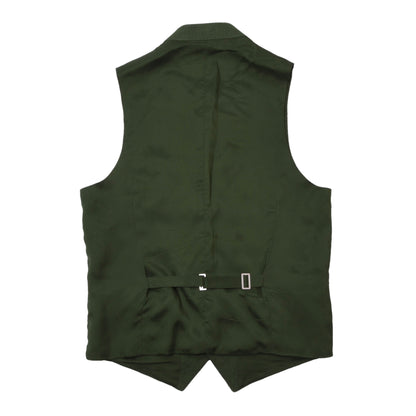 Allwerk Linen Vest/Trachtengilet Size 44 ca. 46.5cm - Green