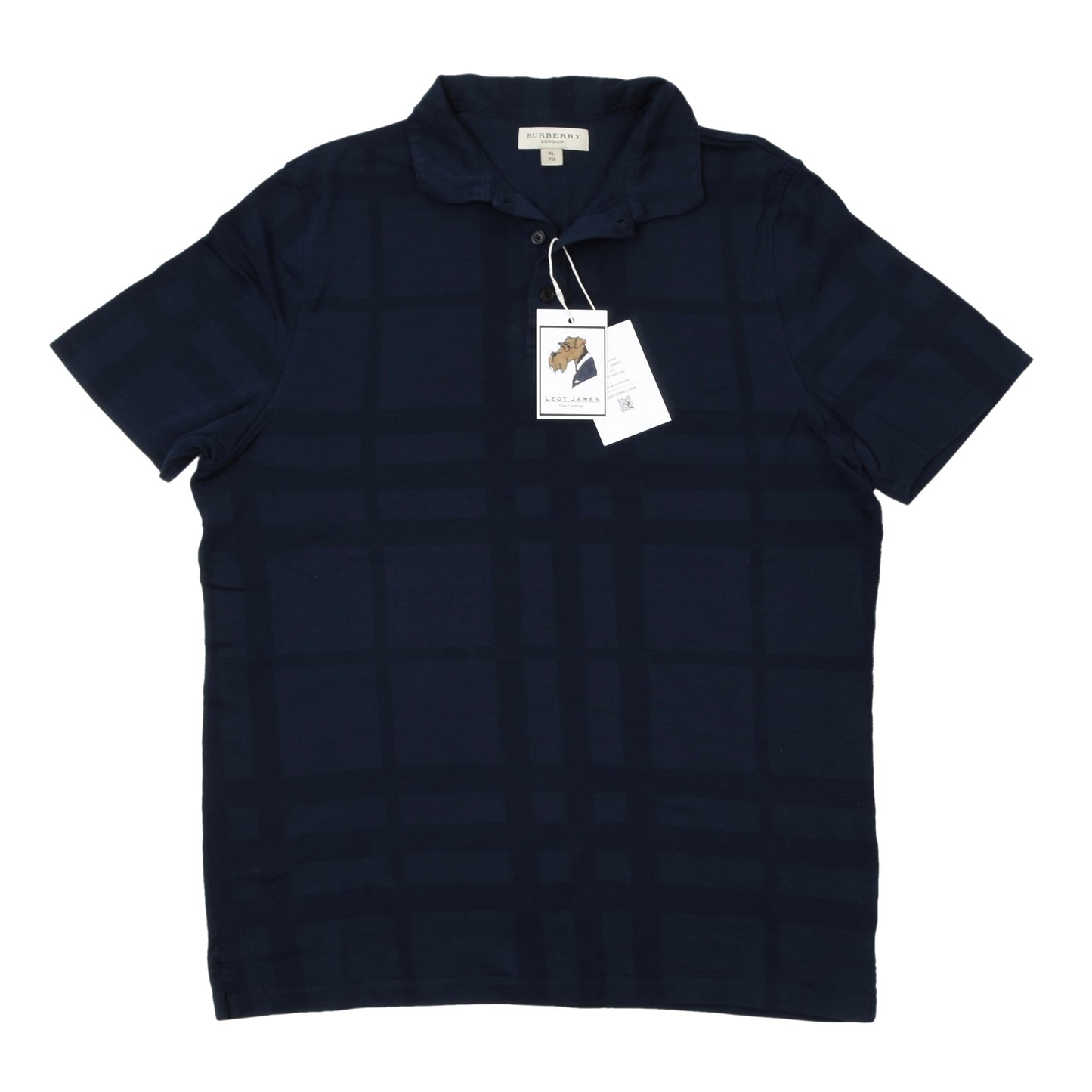 Burberry London Polo Shirt Size XL Chest ca. 53.5cm - Navy Blue