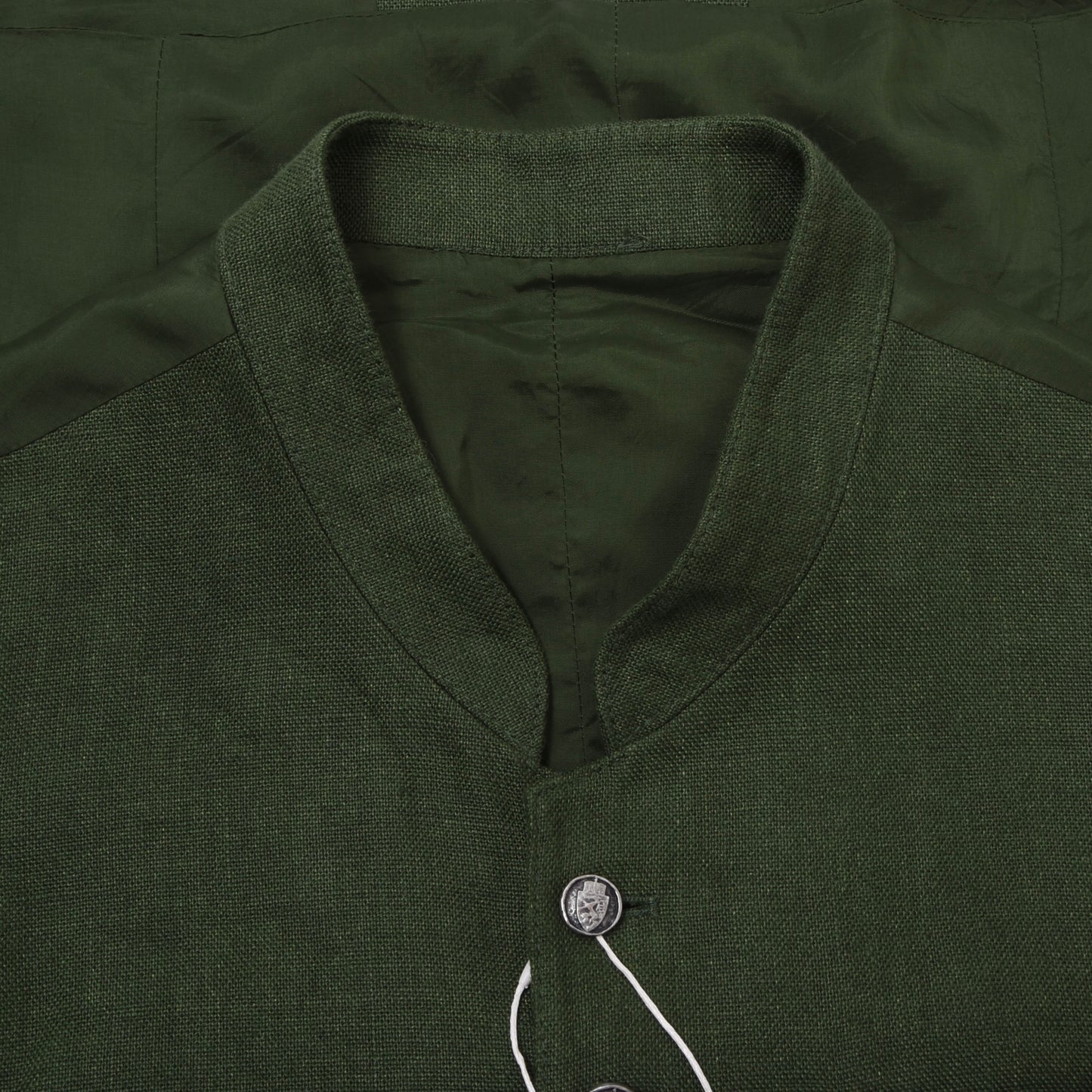 Allwerk Linen Vest/Trachtengilet Size 44 ca. 46.5cm - Green