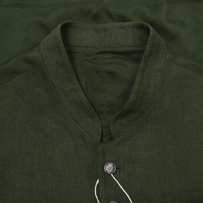 Allwerk Linen Vest/Trachtengilet Size 44 ca. 46.5cm - Green